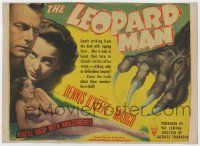 9r213 LEOPARD MAN TC '43 Jacques Tourneur, Val Lewton, cool cat claw horror artwork!