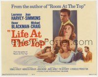 9r217 LIFE AT THE TOP TC '66 Laurence Harvey with sexy Jean Simmons & Honor Blackman!