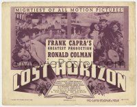 9r227 LOST HORIZON TC R48 Frank Capra's greatest production, Ronald Colman, Jane Wyatt!