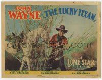 9r231 LUCKY TEXAN TC '34 John Wayne with his gun drawn recovers his gold mine from bad guys, rare!