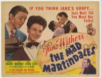 9r233 MAD MARTINDALES TC '42 goofy Jane Withers, Marjorie Weaver, Alan Mowbray, James Lydon!