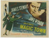 9r235 MAGIC TOWN TC '47 pollster James Stewart, Jane Wyman, directed by William Wellman!