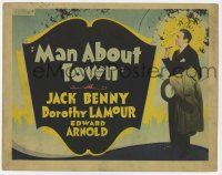 9r238 MAN ABOUT TOWN Other Company TC '39 different full-length image of Jack Benny with cigar!