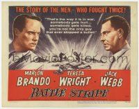 9r245 MEN TC R57 very first Marlon Brando in WWII, directed by Fred Zinnemann, Battle Stripe!