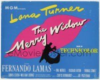 9r248 MERRY WIDOW photolobby TC '52 great silhouette art of Lana Turner & Lamas dancing!