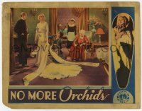 9r825 NO MORE ORCHIDS LC '32 others watch as beautiful Carole Lombard has her gown adjusted!