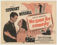 9r280 NO TIME FOR COMEDY TC R56 romantic close up of James Stewart & Rosalind Russell!