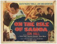 9r287 ON THE ISLE OF SAMOA TC '50 Jon Hall, Susan Cabot, South Pacific romance & adventure!