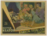 9r841 PARLOR BEDROOM & BATH LC '31 seven beautiful women tend to Buster Keaton sick in bed!