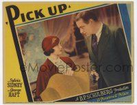 9r857 PICK UP LC '33 close up of pretty Sylvia Sidney looking at William Harrigan holding gun!