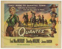 9r315 QUANTEZ TC '57 art of Fred MacMurray & sexy Dorothy Malone with torn shirt!