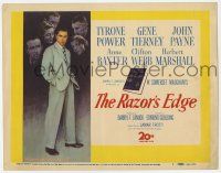 9r319 RAZOR'S EDGE TC '46 art of Tyrone Power & top cast by Norman Rockwell, from Maugham novel!
