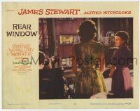 9r877 REAR WINDOW LC #2 '54 Alfred Hitchcock, Jimmy Stewart, Grace Kelly & Ritter look out window!