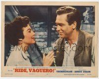 9r883 RIDE, VAQUERO LC #7 '53 Howard Keel & Ava Gardner toast to their new home in the wilderness!