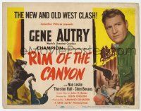 9r330 RIM OF THE CANYON TC '49 cowboy Gene Autry & his horse Champion, the new and old West clash!