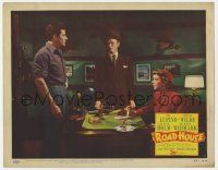 9r884 ROAD HOUSE LC #2 '48 Richard Widmark standing between Ida Lupino & Cornel Wilde, film noir!