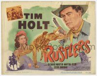 9r338 RUSTLERS TC '48 Tim Holt's on the wrong side of trigger-girl Martha Hyer's gun!