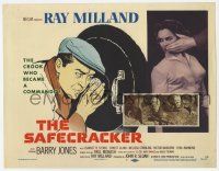 9r343 SAFECRACKER TC '58 artwork of master thief Ray Milland, who became a commando!