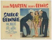 9r891 SAILOR BEWARE LC #6 '52 sexiest Corinne Calvet between Dean Martin & Jerry Lewis!