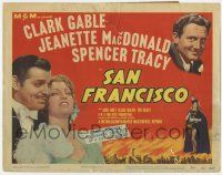 9r346 SAN FRANCISCO TC R48 Clark Gable & sexy Jeanette MacDonald have a flaming romance!