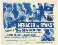 9r358 SEA HOUND chapter 4 TC R55 Buster Crabbe serial, Menaced by Ryaks, jungle of terror!