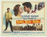 9r392 SING BOY SING TC '58 romantic close up of Tommy Sands & Lili Gentle, rock & roll!