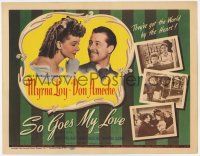 9r404 SO GOES MY LOVE TC '46 pretty Myrna Loy & Don Ameche have the world by the heart!