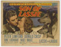 9r406 SON OF LASSIE TC '45 Lassie helps his master get the best of a bad guy!