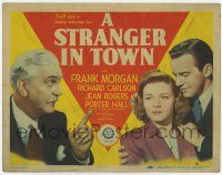 9r421 STRANGER IN TOWN TC '43 Supreme Court Justice Frank Morgan, Jean Rogers, Richard Carlson