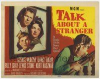 9r430 TALK ABOUT A STRANGER TC '52 George Murphy, Billy Gray, Lewis Stone, chilling film noir!