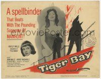 9r473 TIGER BAY TC '60 Horst Buchholz & sexy Yvonne Mitchell, Pollyanna's sensation Hayley Mills!