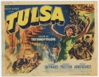9r501 TULSA TC '49 great artwork of Susan Hayward & Robert Preston in Oklahoma!