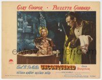 9r951 UNCONQUERED LC #3 '47 Gary Cooper watches sexy naked Paulette Goddard taking a bath!