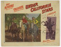 9r952 UNDER CALIFORNIA STARS LC #7 '48 Roy Rogers on Trigger + Andy Devine & cowboys riding!