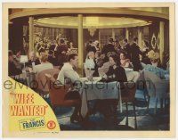 9r982 WIFE WANTED LC #2 '46 Kay Francis & Robert Shayne having drinks at fancy restaurant!