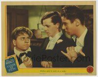 9r990 YANK AT ETON LC '42 great close up of Mickey Rooney in tuxedo going to work on a bully!