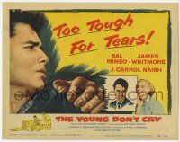 9r537 YOUNG DON'T CRY TC '57 super close up of Sal Mineo, who was too tough for tears!