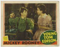 9r998 YOUNG TOM EDISON LC '40 mother Fay Bainter comforts her young inventor son Mickey Rooney!