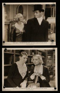 9s971 NO MAN OF HER OWN 2 8x10.25 stills '32 Clark Gable, sexy Carole Lombard, Grant Mitchell!