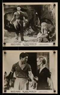 9s550 NIGHT HEAVEN FELL 6 8x10 stills '58 images of sexy Brigitte Bardot, Stephen Boyd!