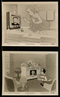 9s581 TV OF TOMORROW 6 8x10 stills '53 Tex Avery, Fred Quimby, voiced by Paul Frees, cool images!