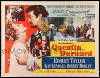 9t008 ADVENTURES OF QUENTIN DURWARD style A 1/2sh '55 hero Robert Taylor, pretty Kay Kendall!