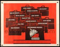9t011 ADVISE & CONSENT 1/2sh '62 Otto Preminger, classic Saul Bass Washington Capitol artwork!