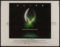 9t013 ALIEN int'l 1/2sh '79 Ridley Scott outer space sci-fi monster classic, cool egg image!