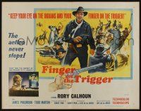 9t104 FINGER ON THE TRIGGER 1/2sh '65 Rory Calhoun, James Philbrook, keep your eye on the Indians!