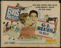 9t120 G.I. BLUES 1/2sh '60 Elvis Presley & sexy Juliet Prowse, red, white & blue star-bright show!