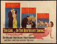 9t129 GIRL IN THE RED VELVET SWING 1/2sh '55 art of Joan Collins as Evelyn Nesbitt Thaw!