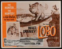 9t222 LEGEND OF LOBO 1/2sh '63 Walt Disney, King of the Wolfpack, artwork of wolf being hunted!