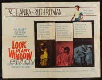 9t244 LOOK IN ANY WINDOW style B 1/2sh '61 new dramatic sensation Paul Anka, Ruth Roman!
