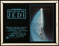9t320 RETURN OF THE JEDI int'l 1/2sh '83 George Lucas, art of hands holding lightsaber by Reamer!